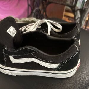 Vans Kids Black and White Sneakers